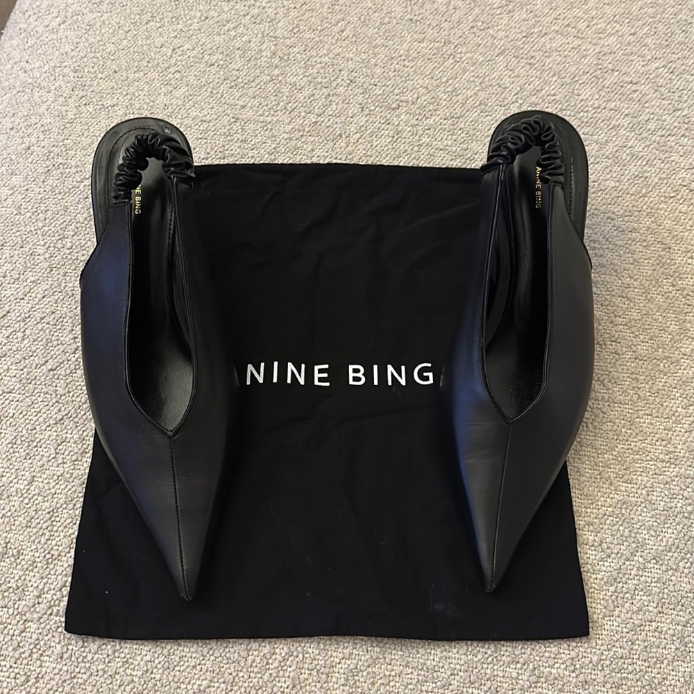 Anine Bing black slingback pumps